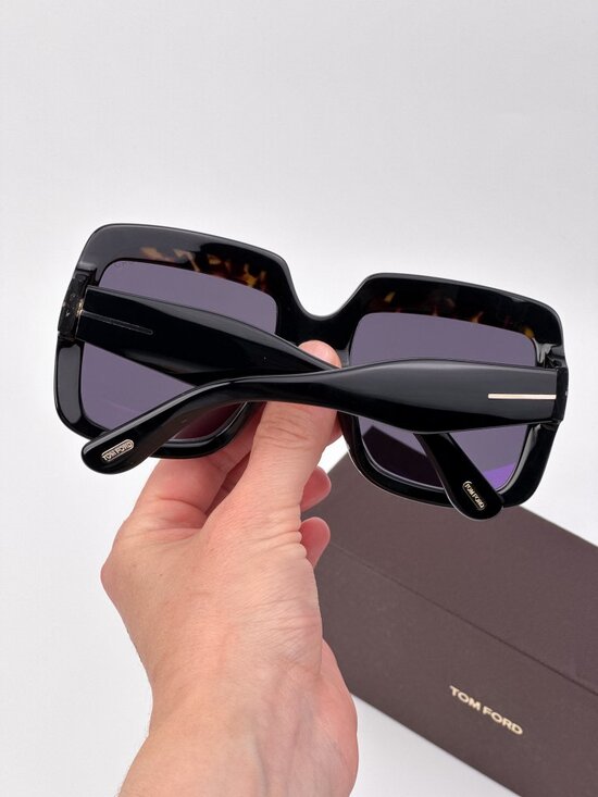 Tom Ford AURORA Women’s Sunglasses Black Smoke Oversized Square FT1194 01A main image 6